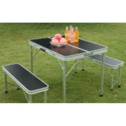 CAMP4 Table Pique-nique Avec Bancs -Tout pour l’Extérieur camp4 table pique nique avec bancs 3