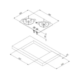 CAN Burny Cristal 2 Feux Oblique -Tout pour l’Extérieur can burny cristal 2 feux oblique 2