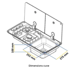 CAN Combiné 2 Feux & évier FL1401 -Tout pour l’Extérieur can combinee 2 feux 1