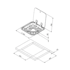 CAN Réchaud 3 Feux Rectangle | FC1347 -Tout pour l’Extérieur can hoodiny 3 feux rectangle 2