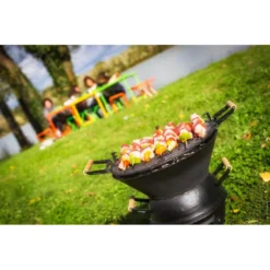 CAO Barbecue Rond Fonte H 49,5 Cm "Belle époque" -Tout pour l’Extérieur cao barbecue rond fonte h 495 cm belle epoque 1