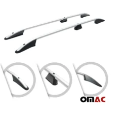 OMAC Rails De Toit Gris VW T5 L2 -Tout pour l’Extérieur omac rails de toit gris vw t5t6 l2 2