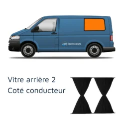 OMAC Rideaux Arrière | VW T5 T6 -Tout pour l’Extérieur omac rideaux arriere vw t5 t6 7