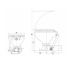 OSCULATI WC Electrique 12 V Evolution Space Saver -Tout pour l’Extérieur osculati wc evolution space saver 12 v 2