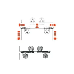 SEAWORLD Charnière Dégontable Laiton