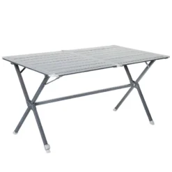 TRIGANO Table à Clayettes Aluminium 140 Cm
